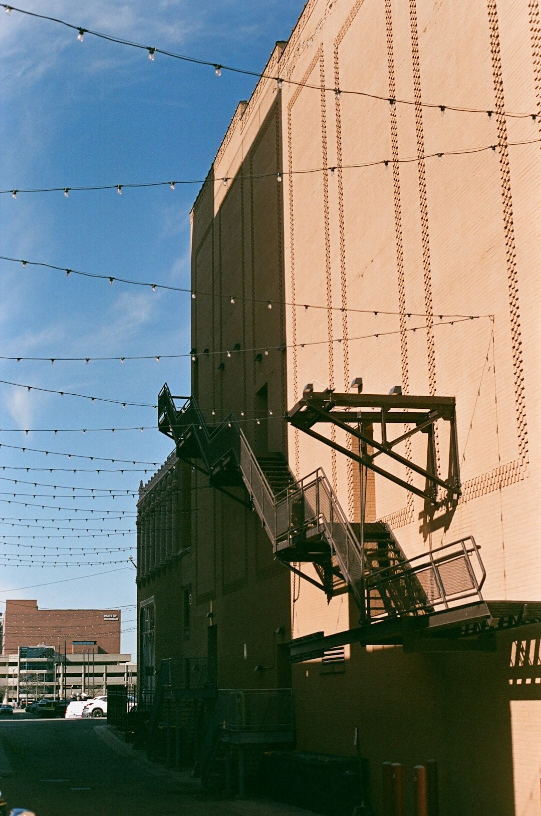 Outside broadcast truck with cables at a live event